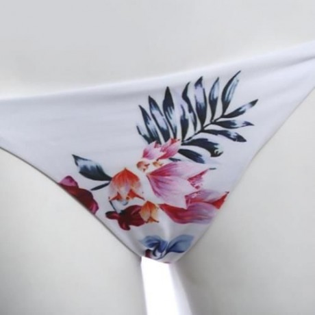 WOMEN FLORAL HALTER BIKINI SUIT BEACH BATHING SWIMWEAR SET (COLORMIX)