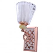 E14 LED WALL LAMP ACRYLIC LAMPSHADE (WHITE AND GOLDEN)