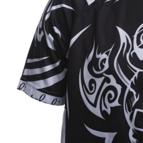 BREATHABLE BIKE CYCLING SHORT WEAR JERSEY BICYCLE EQUIPMENT (BLACK)