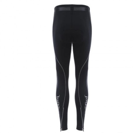 JAGGAD REFLECTIVE FLEECE CYCLING PANTS WITH SILICONE CUSHION (BLACK)
