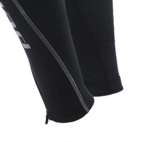 JAGGAD REFLECTIVE FLEECE CYCLING PANTS WITH SILICONE CUSHION (BLACK)
