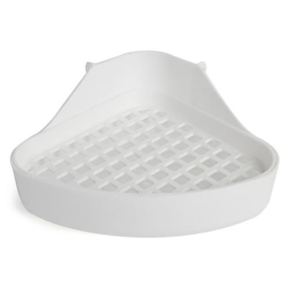 PLASTIC TRIANGLE NET DESIGN SMALL PETS TOILET (WHITE)