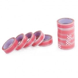 10PCS TRANSPARENT ADHESIVE TAPE SCRAPBOOK DIARY DECORATION (PINK)