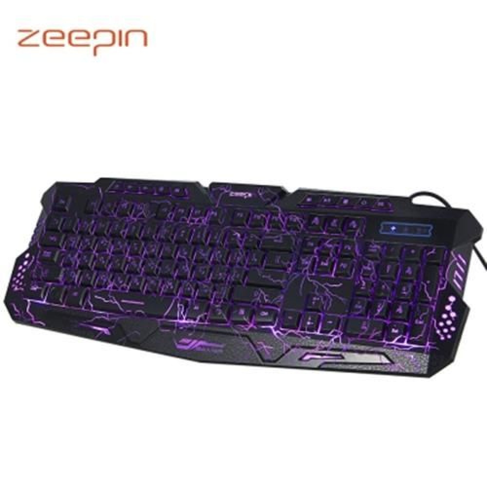 ZEEPIN M - 200 3 COLORS BACKLIGHT WIRED GAMING KEYBOARD (BLACK)