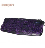 ZEEPIN M - 200 3 COLORS BACKLIGHT WIRED GAMING KEYBOARD (BLACK)