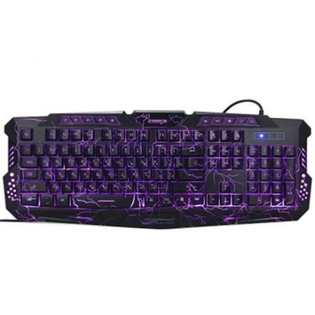 ZEEPIN M - 200 3 COLORS BACKLIGHT WIRED GAMING KEYBOARD (BLACK)