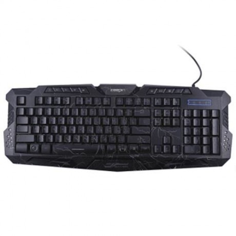 ZEEPIN M - 200 3 COLORS BACKLIGHT WIRED GAMING KEYBOARD (BLACK)