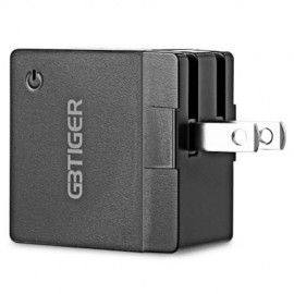 GBTIGER QUALCOMM CERTIFICATION QC 2.0 USB LED TRAVEL ADAPTER (FULL BLACK)