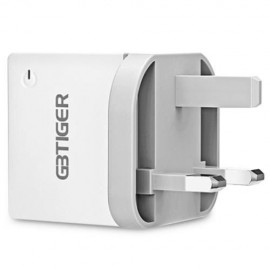 GBTIGER QUALCOMM CERTIFICATION QC 2.0 USB LED TRAVEL ADAPTER (COOL WHITE LIGHT)