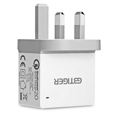 GBTIGER QUALCOMM CERTIFICATION QC 2.0 USB LED TRAVEL ADAPTER (COOL WHITE LIGHT)