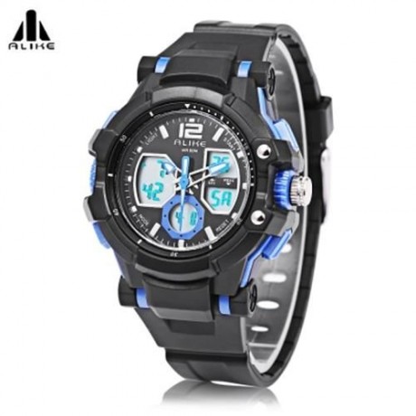 ALIKE AK16123 MALE DUAL MOVT QUARTZ DIGITAL SPORT WATCH CHRONOGRAPH CALENDAR MEN WRISTWATC