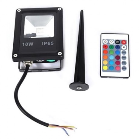 WATERPROOF LED FLOOD LIGHT WITH REMOTE CONTROLLER (BLACK)