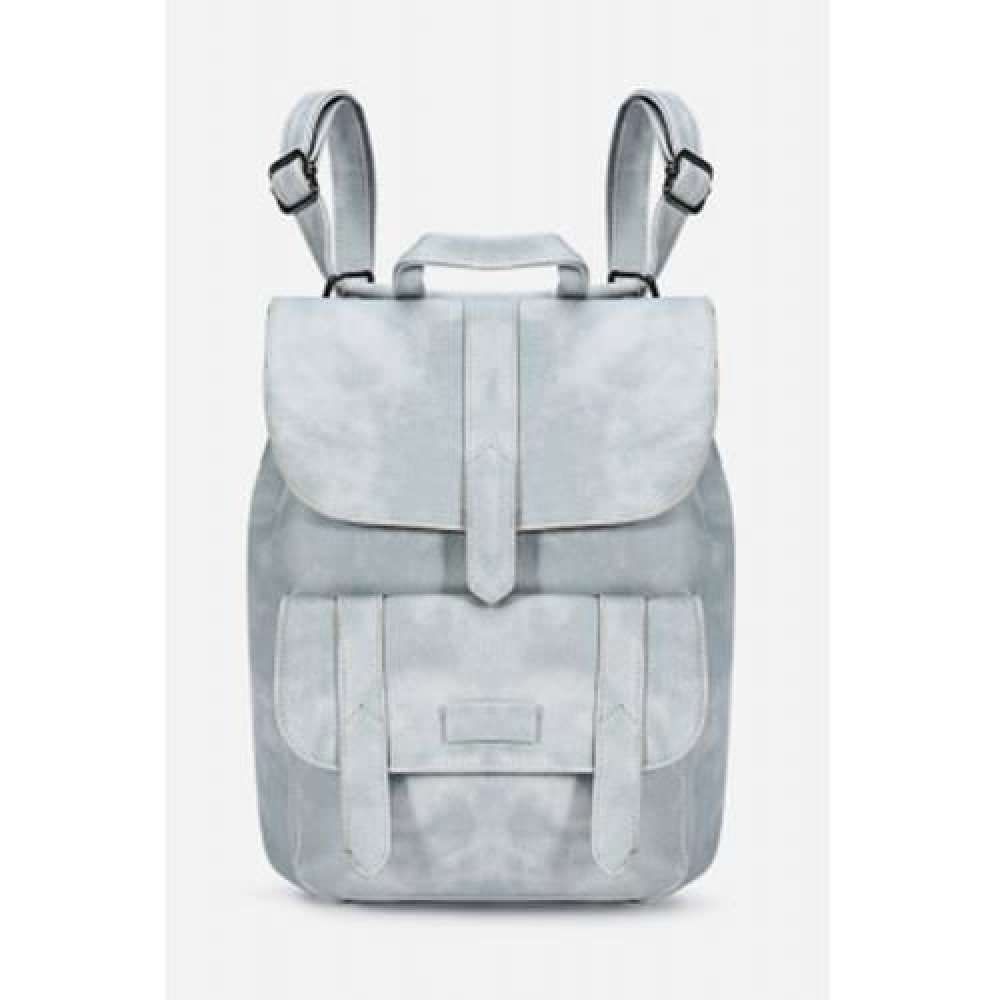 GUAPABIEN STYLISH PU LEATHER CROSS-BODY BAG PREPPY MULTI-FUNCTIONAL BACKPACK (BLUE)