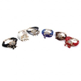 FULAIDA FEMALE QUARTZ RHINESTONE WATCH (BLUE)