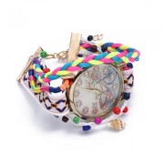 Women Quartz Bike Pattern Watch (WHITE)