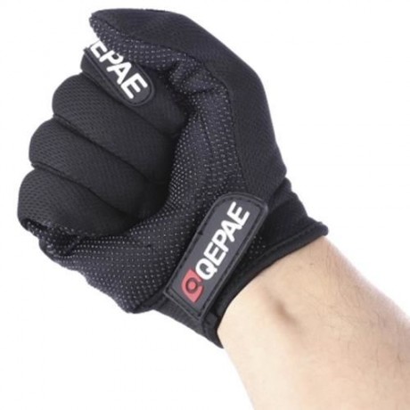 QEPAE PAIRED UNISEX OUTDOOR BICYCLE CYCLING RIDING GLOVES (BLACK)