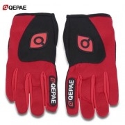 QEPAE PAIRED UNISEX OUTDOOR BICYCLE CYCLING RIDING GLOVES (RED)