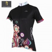 ILPALADINO WOMEN BREATHABLE BIKE CYCLING SHORT WEAR JERSEY (BLACK)