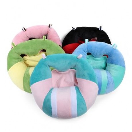Portable Soft Sofa Floor Seat Cute Cushion Plush Kids Toy (BLUE AND PINK)