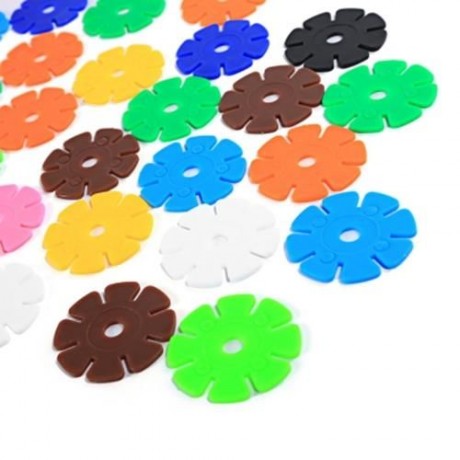 MOCAI 1000PCS MULTICOLOR PLASTIC SNOWFLAKE BUILDING BLOCKS (COLORMIX)