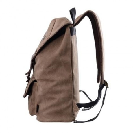 DOUGUYAN 25.7L CANVAS BACKPACK LEISURE TRAVEL LAPTOP BAG (BROWN)