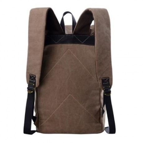 DOUGUYAN 25.7L CANVAS BACKPACK LEISURE TRAVEL LAPTOP BAG (BROWN)