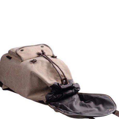 DOUGUYAN 25.7L CANVAS BACKPACK LEISURE TRAVEL LAPTOP BAG (BROWN)