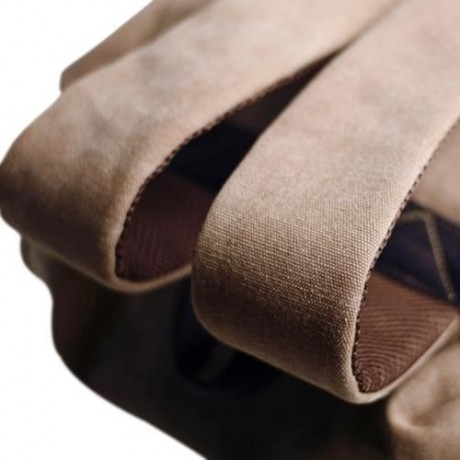 DOUGUYAN 25.7L CANVAS BACKPACK LEISURE TRAVEL LAPTOP BAG (BROWN)