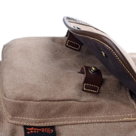 DOUGUYAN 25.7L CANVAS BACKPACK LEISURE TRAVEL LAPTOP BAG (BROWN)