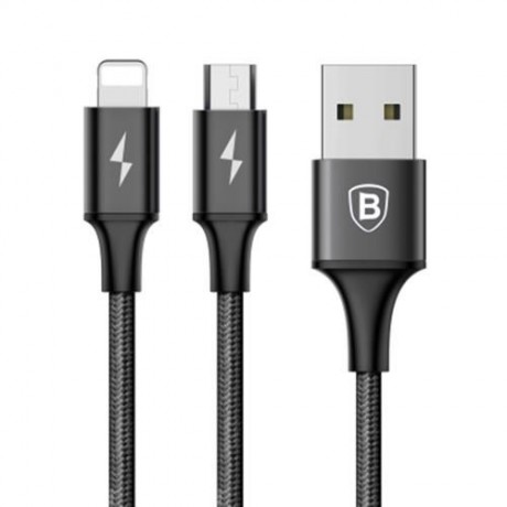 BASEUS RAPID SERIES MICRO USB 8 PIN CHARGING DATA CABLE 1.2M (BLACK)