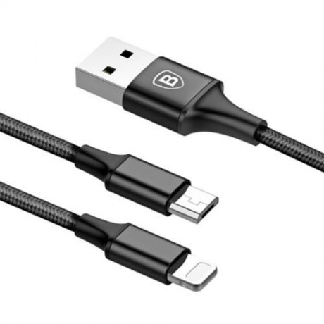 BASEUS RAPID SERIES MICRO USB 8 PIN CHARGING DATA CABLE 1.2M (BLACK)