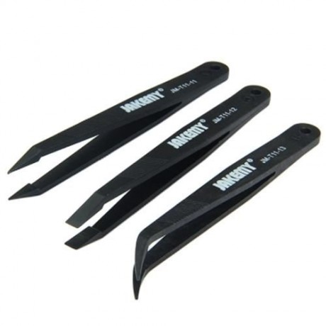 JAKEMY JM - T11 ANTI-STATIC 3 IN 1 NIPPER KIT TWEEZERS REPAIR TOOLS (BLACK)