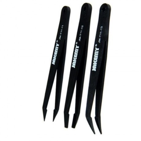 JAKEMY JM - T11 ANTI-STATIC 3 IN 1 NIPPER KIT TWEEZERS REPAIR TOOLS (BLACK)
