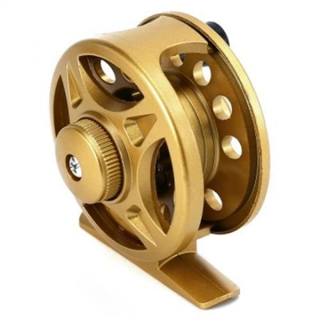 LIE YU WANG 1   1BB ICE FLYING RAFT FISHING FLY FISH REEL WHEEL (GOLDEN)