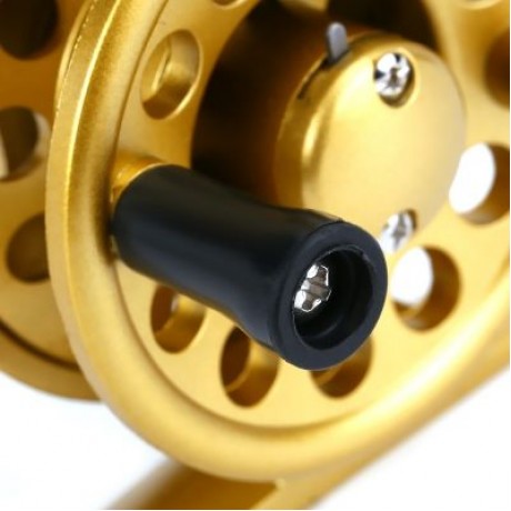 LIE YU WANG 1   1BB Ice Flying Raft Fishing Fly Fish Reel Wheel (GOLDEN)