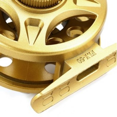 LIE YU WANG 1   1BB Ice Flying Raft Fishing Fly Fish Reel Wheel (GOLDEN)