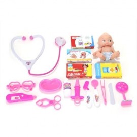 RANXIAN LUXURY SIMULATION DOCTOR NURSE TOOLS KIT FOR CHILDREN (PINK)