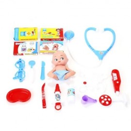 RANXIAN LUXURY SIMULATION DOCTOR NURSE TOOLS KIT FOR CHILDREN (BLUE)