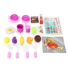 RANXIAN LUXURY SIMULATION KITCHEN COOKING TOOLS KIT FOR KIDS (PINK)