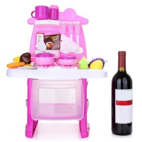 RANXIAN LUXURY SIMULATION KITCHEN COOKING TOOLS KIT FOR KIDS (PINK)