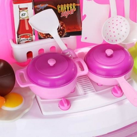 RANXIAN LUXURY SIMULATION KITCHEN COOKING TOOLS KIT FOR KIDS (PINK)