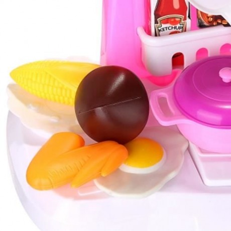 RANXIAN LUXURY SIMULATION KITCHEN COOKING TOOLS KIT FOR KIDS (PINK)