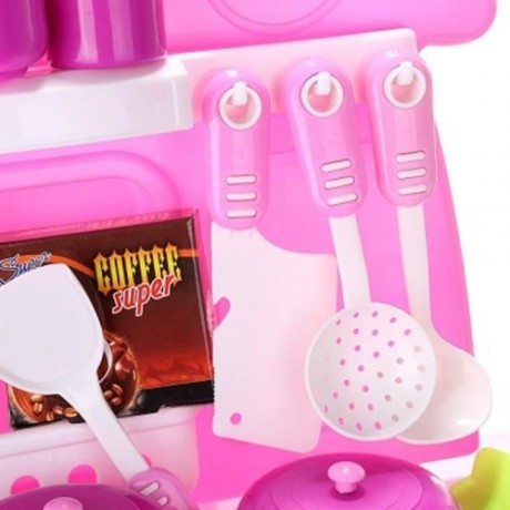 RANXIAN LUXURY SIMULATION KITCHEN COOKING TOOLS KIT FOR KIDS (PINK)