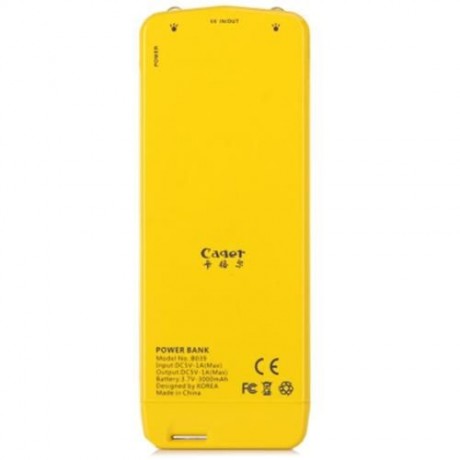 CAGER B039 PORTABLE 3000MAH BATTERY CHARGER LED DISPLAY MOBILE POWER BANK FOR SAMSUNG GALA