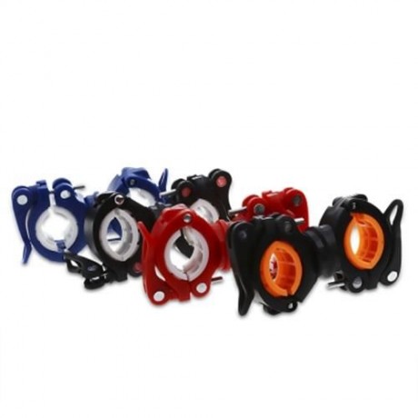CYCLING 360 DEGREE ROTATING PUMP LIGHT HANDLEBAR HOLDER (BLUE AND WHITE)