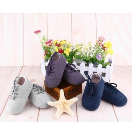 BUUF JRU STAR PRINT SKID-PROOF SOFT SOLE INFANT TODDLER SHOES (LIGHT GRAY)