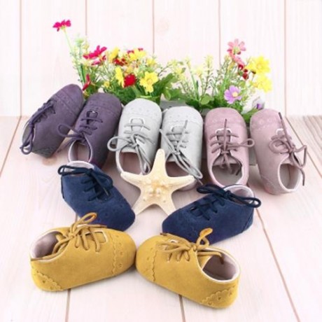 BUUF JRU STAR PRINT SKID-PROOF SOFT SOLE INFANT TODDLER SHOES (YELLOW)