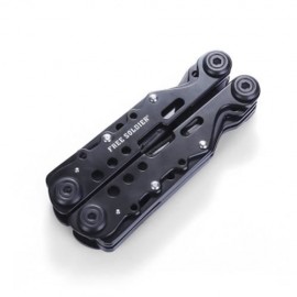 FREE SOLDIER 12 IN 1 MULTIFUNCTIONAL FOLDABLE STAINLESS STEEL PLIER (BLACK)
