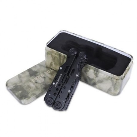 FREE SOLDIER 12 IN 1 MULTIFUNCTIONAL FOLDABLE STAINLESS STEEL PLIER (BLACK)