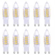 LIGHTME 10PCS G9 AC 110V 3W SMD 2835 LED BULB WITH 51 LEDS (WARM WHITE LIGHT)